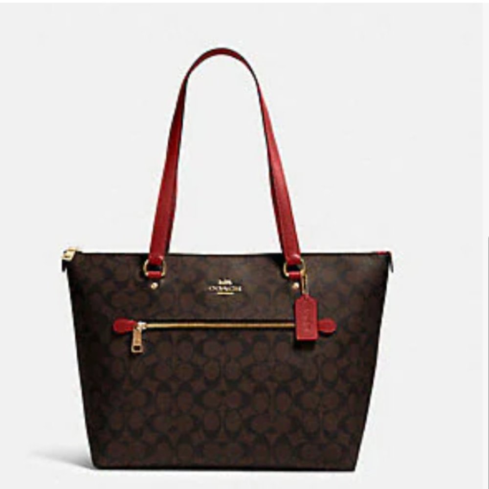 Coach Signature Canvas Tote Handbag